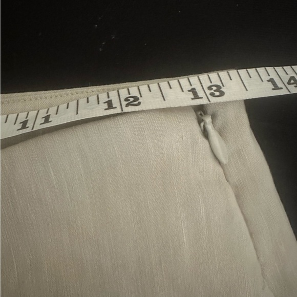 VINCE Crop Wide Leg Pant Light Dove Grey Linen Blend Stretch Size 2 - Picture 11 of 13